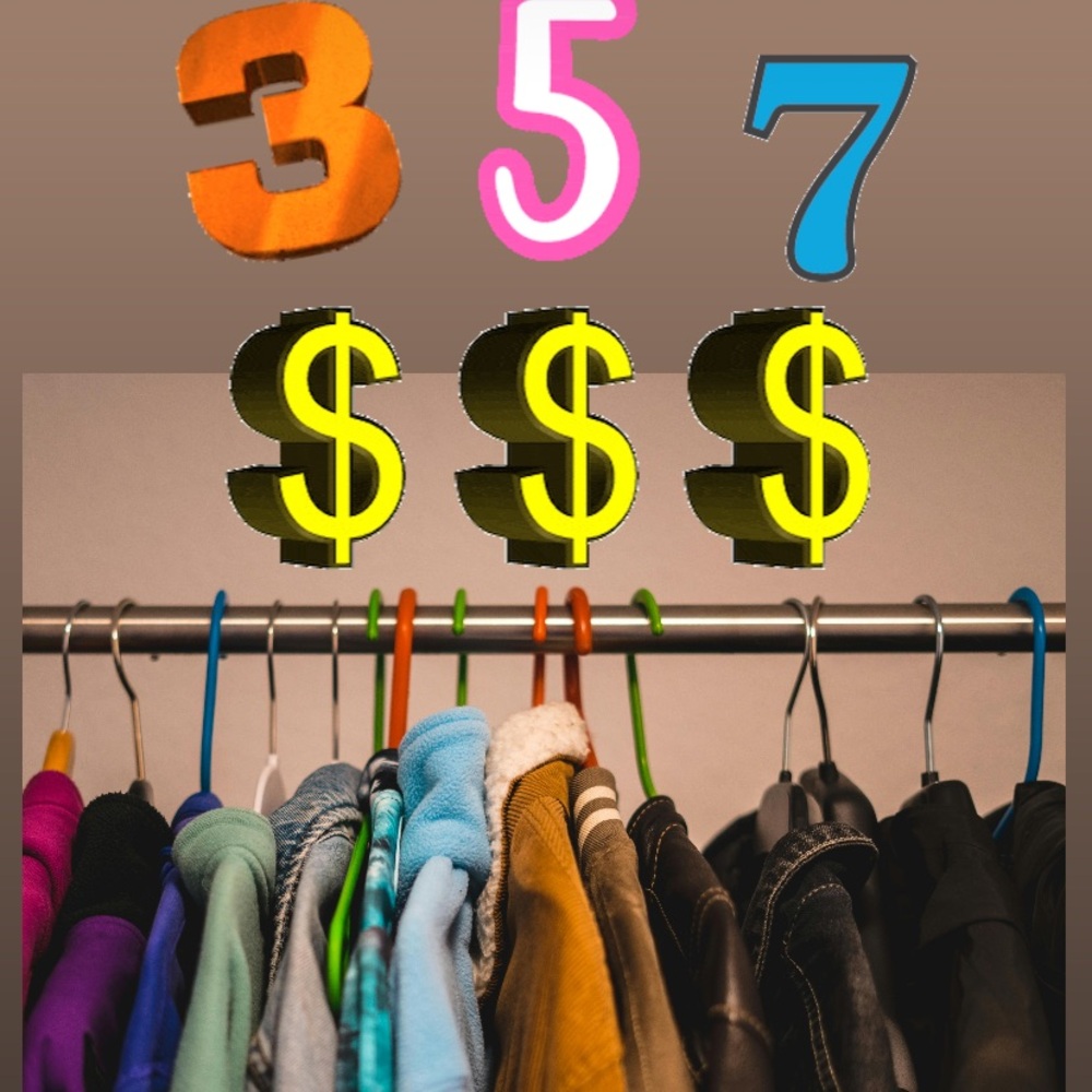 UNLISTED ITEMS $3, $4, $5, $6, $7